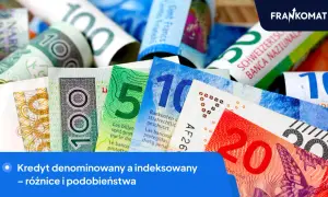 Stos banknotów o różnych nominałach, w tym 100, 50, 20, 10 i 5.