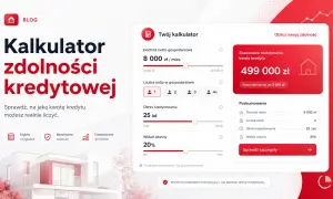 Kalkulator zdolności kredytowej: sprawdź, ile możesz pożyczyć. Wpisz dochód, liczbę osób, okres kredytowania i wkład własny.
