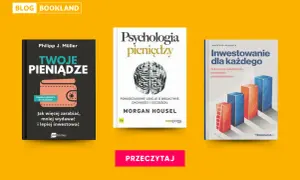 Trzy okładki książek: "Twoje pieniądze", "Psychologia pieniędzy" i "Inwestowanie dla każdego" – najlepsze książki o finansach.