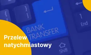 Klawisz "Bank Transfer" na klawiaturze. Szybki przelew natychmiastowy, jak kliknięcie Enter.