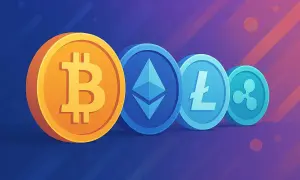 Bitcoin, Ethereum, Litecoin i Ripple - ikony kryptowalut. Zastanawiasz się, gdzie inwestować w krypto?