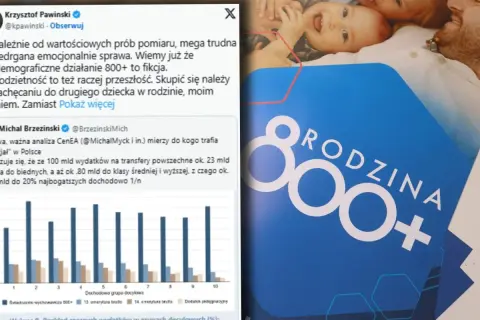 Dyskusja o 500 plus i jego wpływie na demografię. Analiza wydatków pokazuje, że pieniądze trafiają do zamożniejszych, a nie do rodzin z dziećmi.