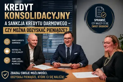 Kredyt konsolidacyjny: czy można odzyskać pieniądze? Trzech ludzi przy stole, dyskusja o zwrocie środków.