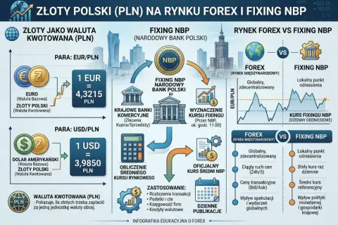 Złoty (PLN) na rynku Forex i Fixing NBP. Dowiedz się, w jaką walutę inwestować, porównując globalny rynek Forex z lokalnym Fixingiem NBP.