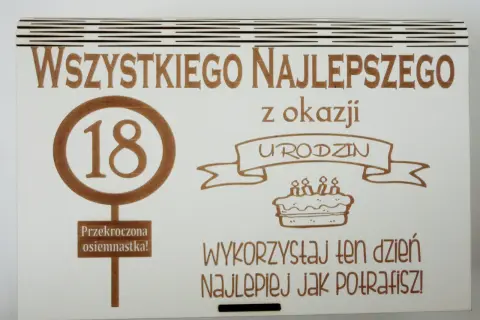 Wszystkiego najlepszego z okazji 18 urodzin! Przekroczona osiemnastka to mój skarb, wykorzystaj ten dzień najlepiej jak potrafisz!