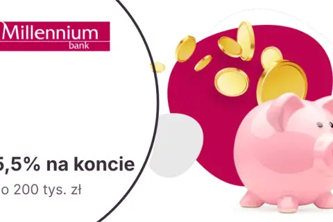 Konto oszczędnościowe Millennium: 5,5% na koncie do 200 tys. zł. Jak wypłacić pieniądze z konta oszczędnościowego Millennium? Zobacz skarbonkę i monety.