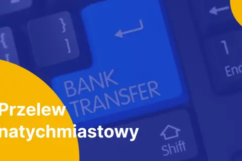 Klawisz "Bank Transfer" na klawiaturze. Szybki przelew natychmiastowy, jak kliknięcie Enter.
