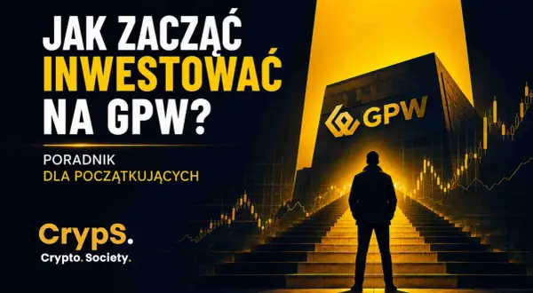 Jak zacząć inwestować na GPW? Poradnik dla początkujących. Grafika przedstawia schody prowadzące do budynku GPW, symbolizujące drogę do inwestowania.