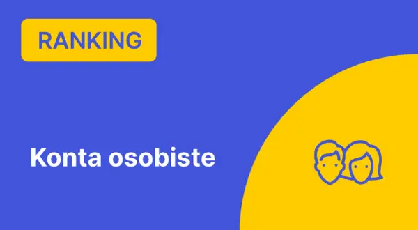 Niebieski baner z napisem "RANKING" i ikoną pary na żółtym tle.