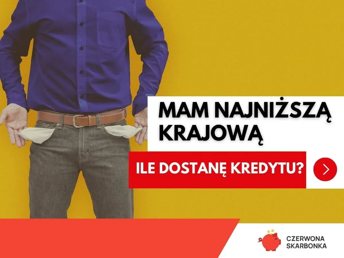 Człowiek z pustymi kieszeniami pyta: "Mam najniższą krajową, ile można dostać kredytu?".