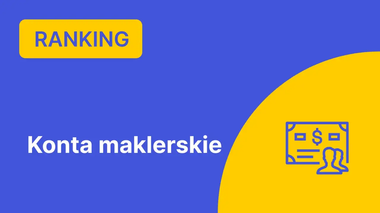 Ranking kont maklerskich w Polsce. Ikona przedstawia dokument z symbolem dolara i sylwetki ludzi.