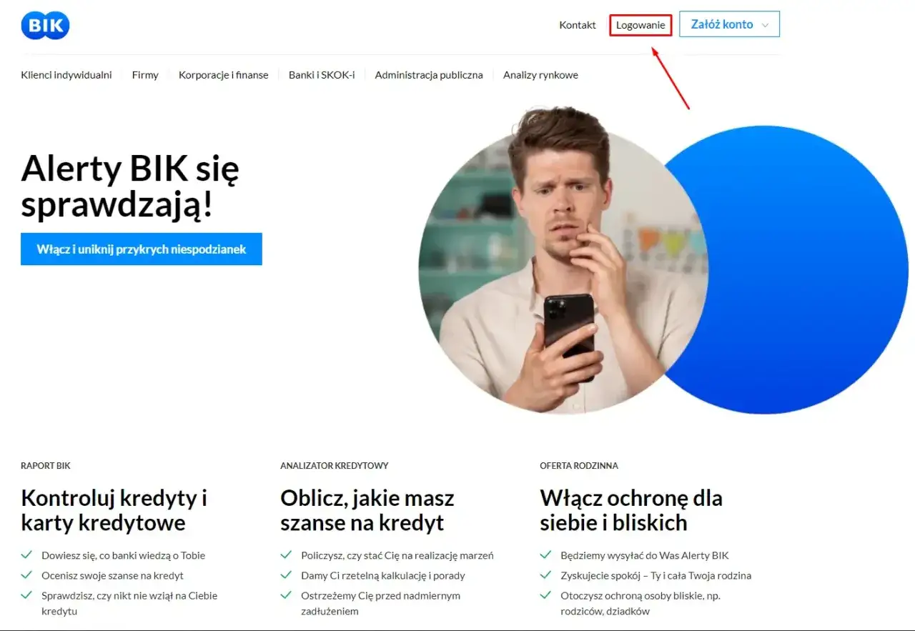 Zaloguj się, by sprawdzić swój darmowy raport BIK i uniknąć niespodzianek. Zadbaj o swoje finanse!