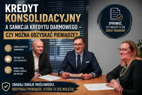 Kredyt konsolidacyjny: czy można odzyskać pieniądze? Trzech ludzi przy stole, dyskusja o zwrocie środków.