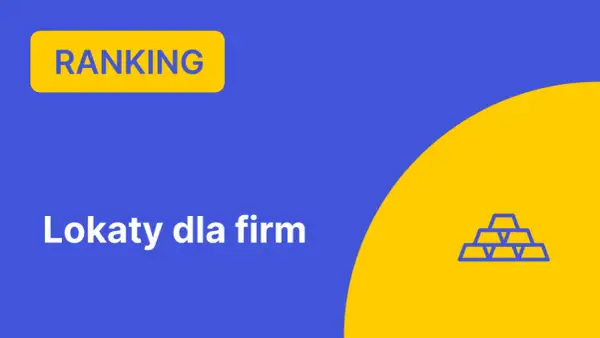 Niebieski baner z napisem "RANKING" i ikoną sztabek złota na żółtym tle.