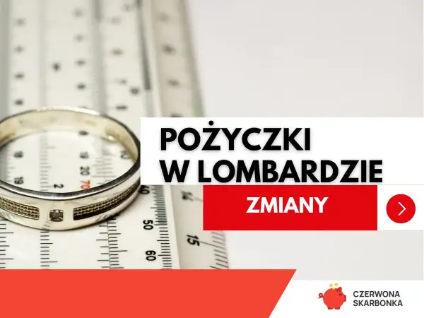 Srebrna bransoleta na linijce. Tekst: "Pożyczki w lombardzie - zmiany". Dowiedz się, jak działa lombard.